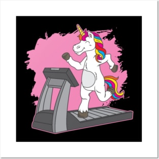 Unicorn treadmill shirt Posters and Art